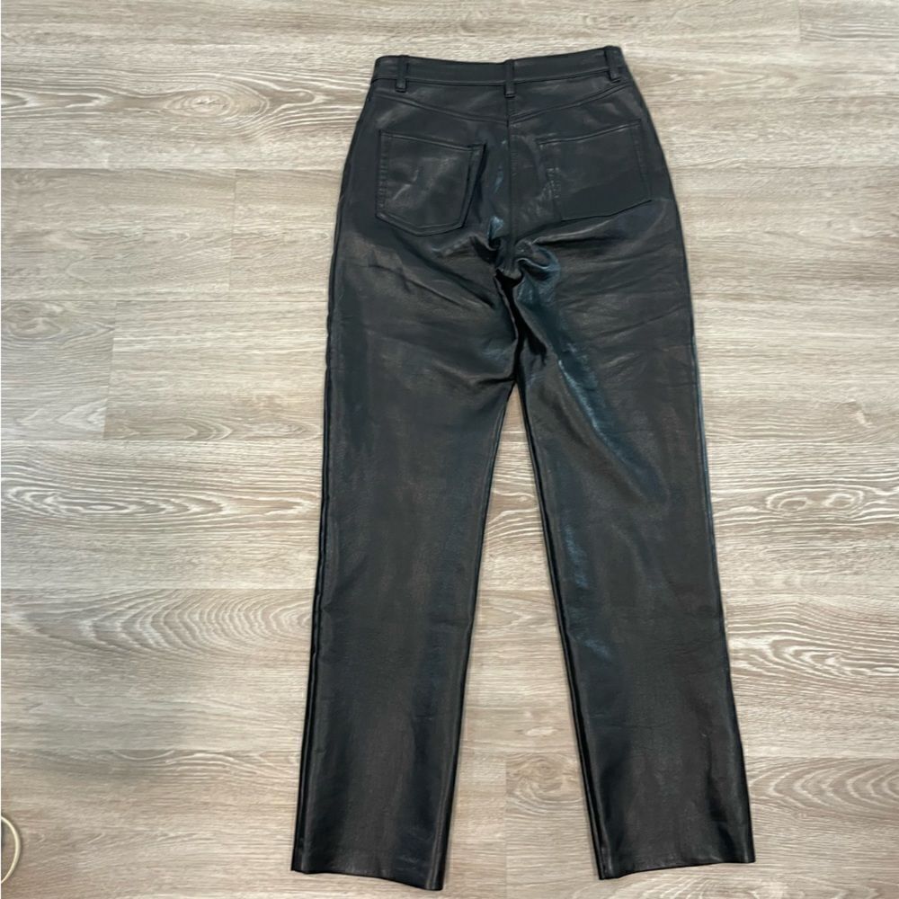 Wilfred Aritzia Women's Melina Faux Vegan Soft Leather Pants Black sz 4 - Picture 6 of 13
